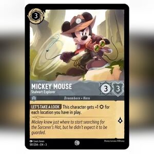 Mickey Mouse 🔥 Disneyland 🔥 Disney Lorcana Trading Card TCG 💎 FOIL